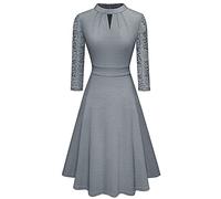 Générique Robe Courte Robe évidée à col Montant et Jupe trapèze Grande balançoire