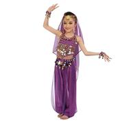 Générique Robe Danse Orientale Enfant Classique India Belly Danse Costume Costume de Danse Mignon pour Filles Belly Dance Indienne 5 PCS Ensembles de Spectacle Robe Costume Déguisement Fille