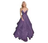 Générique Robe De Bal en Tulle à éPaules DéNudéEs pour Femme Robe De SoiréE Longue Et éLéGante à Col en V Et Paillettes Wisteria L