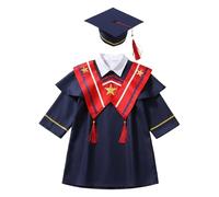 Générique Robe de cérémonie académique pour Enfants avec Assortie et Pompon décoratif pour célébrer la réussite Scolaire (Navy, 14-15 Years)
