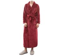 Générique Robe de Chambre Homme,Pyjama Respirant col en V Peignoir Bain avec Ceinture Vêtements détente et nuit Couleur Unie Toutes les Saisons pour SPA Piscine Plage