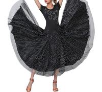 Générique Robe de Danse Traditionnelle Espagnole à Grande Jupe Hawaienne Jupe en Tulle et Sequins Jupes de Danse de Valse de Flamenco Robe de Danse Classique à Grande Balançoire