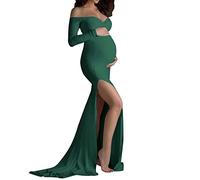 Générique Robe de Grossesse Shooting,Femmes Enceintes Sexy Photographie Props Off Épaules V Cou Longue Robe De Maternité