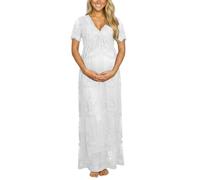 Générique Robe de Maternité en Tulle,Robe Longue en Dentelle élégante pour séance Photo de Grossesse et Autres événements