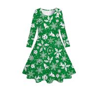 Générique Robe de Noël, BéBéS Filles Ma PremièRe Robe De NoëL Habit Pere Noel Bébé Fille Naissance Combinaison avec Jupe Robes SoiréE | Tenue Parent-Enfant en Famille