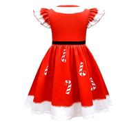 Générique Robe de Noël, BéBéS Filles Ma PremièRe Robe De NoëL Habit Pere Noel Fille Déguisement Bébé à Manches Longues Ensemble Noel Fille | Manches Longues