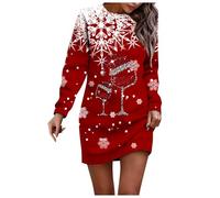 Générique Robe De Noel Père Noël Féminine Verte Évasée Festive Satin Brillant Tenue Soirée Paillettes Dorées Féerie Costume Drole Étoile Dorée Scintillante Cocktail Fête Broderie Festonne Lutin Femme