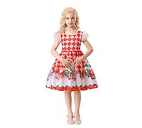 Générique Robe De Noël pour Bébé Fille - Robe Noel Enfants Enfant Filles Pageant Robe De Noël Xmas Dance Party Costume Princesse Robe (Red 4-5 Years)