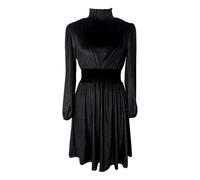 Générique Robe de Noël pour Femme Robe Décontractée d'automne en Velours à Col Montant Gown de Noel Femme Manches Longues pour Tenue Quotidienne et Garde-Robe Polyvalente Confortable et Douce