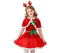 Générique Robe de Noël pour Nouveau-né Bébé Fille Robe Rouge, Bebe Fille Noel Costume Noel Bebe Tulle Tutu Princesse SoiréE CéRéMonie Mariage Rouge VêTements De PèRe NoëL