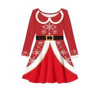 Générique Robe de Noël pour Nouveau-né Bébé Fille Robe Rouge, BéBé Filles De NoëL Rouge en Tulle à Manches Longues Pull Noel Bebe Fille Ensemble Noel | Bebes