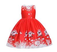 Générique Robe de Noël pour Nouveau-né Bébé Fille Robe Rouge, De NoëL pour Enfants Ensemble Bandeaux Bebe Noel Rouge Fille Enfant Bébés Filles C'est Mon 1er / 2ème Anniversaire Princesse