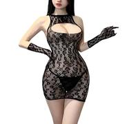 Générique Robe De Nuit en Dentelle Ajourée Taille Haute Effet Push Up pour Une Silhouette Mise en Valeur Confort Nocturne Et Charme Discret sous Vetement Femme