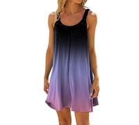 Générique Robe de Plage féminine légère pour été Tenue décontractée Servant de Couverture de Maillot Parfaite pour Les Vacances et promenades en Bord de mer (Purple, M)