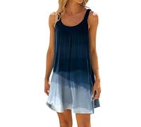 Générique Robe de Plage féminine légère pour été Tenue décontractée Servant de Couverture de Maillot Parfaite pour Les Vacances et promenades en Bord de mer (Dark Blue, M)