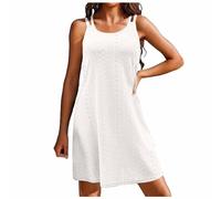 Générique Robe de Plage Spaghetti sans Manches pour Femme, col en U, Poncho de Plage, d'été, Crochet