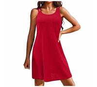 Générique Robe de Plage Spaghetti sans Manches pour Femme, col en U, Poncho de Plage, d'été, Crochet