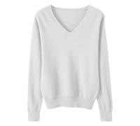 Générique Robe De Pour Fille Princesse Cute V Neck Soft Knit Pullovers Teens Casual Loose Spring Long Sleeve Tops 5 15 Years Chandails Pour Filles Pour Vente De Leggings (White, 12-13 Years)