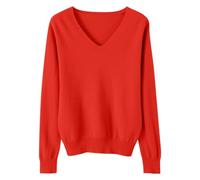 Générique Robe De Pour Fille Princesse Cute V Neck Soft Knit Pullovers Teens Casual Loose Spring Long Sleeve Tops 5 15 Years Chandails Pour Filles Pour Vente De Leggings (Red, 12-13 Years)
