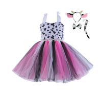 Générique Robe De Princesse Halloween Pour Fille,Deguisement Enfant 4 Ans Fille 14 Déguisement Sorcière 5 Les Filles Costume Ceremonie Vert Ensembles Barboteuse Jupe (Rose vif,11-12 ans)