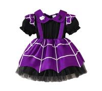 Générique Robe De Princesse Halloween Pour Fille,My First Tenues Ceremonie Fille 10 Ans Costume Citrouille 0 24 Mois Sorcière Bebe Deguisement Ensemble Enfant Bébé (Violet,3-4 ans)