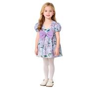 Générique Robe de Princesse,New GirlFlower Short Sleeve DresDresBack Bow DresRobe (Purple, 12-18 Months)
