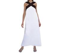 Générique Robe de soirée élégante pour Femme avec décolleté et Dos création Confortable en Plus pour événements spéciaux (White, S)