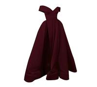 Générique Robe de soirée élégante pour Femmes en Mousseline de Soie Style rétro français Longueur Plancher col en V Coupe Basse pour Mariage et Cocktail été (XXL)