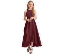 Générique Robe de Soirée Élégante sans Manches pour Fille, Idéale pour Un Récital, Un Concours ou Un Spectacle, Idéale pour l'Été, pour Les Tout-Petits et Les Adolescents (Brick Red, 3-4 Years)