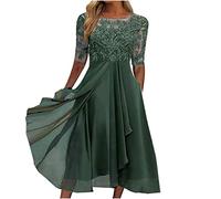 Générique Robe de soirée et Robe de Cocktail Mariage Luxe Robes Bal de Promo Grande Taille en Dentelle Mousseline Manche Courte Promo Demoiselle Honneur pour Fête Cérémonie Anniversaire Bal Vacances