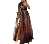 Générique Robe De Soiree Femme Robe De Bal Grande Taille Luxe Ceremonie Hiver Invitée Paillette Dentelle Moulante De Plage Boheme Coton Ropa Mes Commandes Passées 2#Brun XL