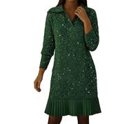 Générique Robe de Soiree Femme Robe élégante et décontractée à Manches Longues pour Tous Les Jours,avec Une Coupe ajustée et Une matière Stretch Confortable