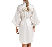 Générique Robe De Soirée Peignoir Bain Eponge Nuisette Satin 19mg, Soie Végétale Longue Femme Blanche Coton Sortie Chambre Ete Blanc Homme Personnalisé Kimono Court Été Léger