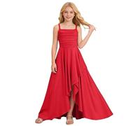 Générique Robe de soirée pour Fille, Robe de Bal de Courte Devant Longue Derriere et élégante, Robes d'été sans Manches décontractées pour Enfant 3-14 Ans