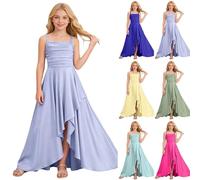 Générique Robe de soirée pour Fille, Robe de Bal de Promo Courte Devant Longue Derriere et élégante, Robes d'été sans Manches décontractées pour Enfant 3-12 Ans