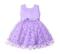 Générique Robe De Soirée sans Manches pour Tout-Petit, Robe Formelle avec Nœud, Tenue pour Mariage Ou Baptême, Vêtement De Mode, Parfaite pour Les Occasions Spéciales, pour Enfant