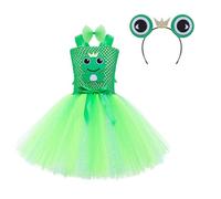 Générique Robe De Sorcière Pour Fille,Tenue D'Halloween Fille Nouveau Née 0 18 Mois 6 Ans Ceremonie Costume La Petite Deguisement Chat Halloween Pyjama Bebe Ensemble (Vert,4-5 ans)