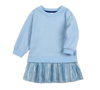 Générique Robe Décontractée pour Fille en Velours et Tissu Principal Couleur Unie Style Mignon et Confortable pour Quotidien(Light Blue, 6-7 Years)