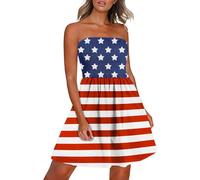 Générique Robe d'été décontractée à imprimé Floral avec col V -cœur sans Manches et Fente latérale pour Un Style Plage élégant (OTHER2, M)