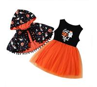 Générique Robe d'halloween Costume de soirée pour Filles Deguisement Médiévale Renaissance Noire Halloween Party Déguisement Chat Tutu Enfant Thème