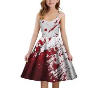 Générique Robe d'halloween pour Fille Mascarade Déguisement Halloween Petite Sorcière Noire Tutu Tulle Imprimé Citrouille Magique 3-12 Ans