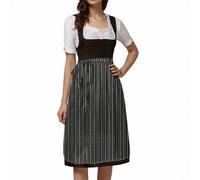 Générique Robe Dirndl pour Femme Robe Traditionnelle Midi avec Dentelle Chic Traditionnelle avec Dirndl Tablier pour Fête de la Bière Carnaval Occasions Halloween