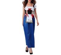 Générique Robe Dirndl Set Bavarois Vêtements pour femme Midi Oktoberfest Costume de soubrette Chambre Cosplay d'halloween Tenue carnaval