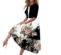 Générique Robe Elegante Robe Femme Ensemble Robe Et Gilet Sans Manches Coupe Simple Tissu Leger Sorties Quotidiennes Rencontres Occasions Detendues Saisonnier Printemps Ete Plein Air