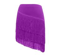 Générique Robe Enfant Jupe de Danse pour Filles,Couleur Unie,Franges,Coupe en V,Taille élastique,Tutu Semi-Formel pour récital,Ballet,Jazz,3 à 15 Ans