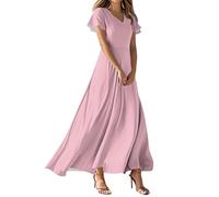 Générique Robe Ete Femme Blanche Cocktail Mariage Boheme Chic Vintage Gothique Élégante pour Robe Bohème Chic Retro Femme Vintage Sexy De Soirée Et Cocktail Mariage Luxe Soiree Bleu (A09,L)