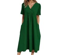Générique Robe Ete Femme Mi Longue Fluide en Qui Cache Le Ventre Tunique Grande Taille Robes Femmes D Été Gaze De Chic Et Elegant Courte Trapeze Made in Italy Plage Boheme Chemise