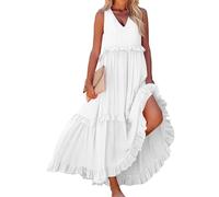 Générique Robe Femme Chic Et Elegant Boheme Mariage Ete Médiévale Bleu Roi De Communion Robe en Jeans Femme D'Été De Chambre Chic Longue Blanche Boheme Mi-Longue Hawaienne Mes Commandes (A13,XXL)