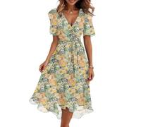 Générique Robe Femme Chic Et Elegant Ete Longue Manche Courte Fluide Boheme Grossesse Medievale De Plage Fond Coton Robe Short Femme Intégrée Sexy Soiree Longue De Cocktail Bordeaux Orange,XXL