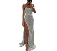 Générique Robe Femme Chic et Elegant - Femme Sexy Robe Paillettes Robe de Soiree Festive Robe en Maille Grandes Tailles Sexy Chic Mini Club Robe pour Robe Soiree Paillette